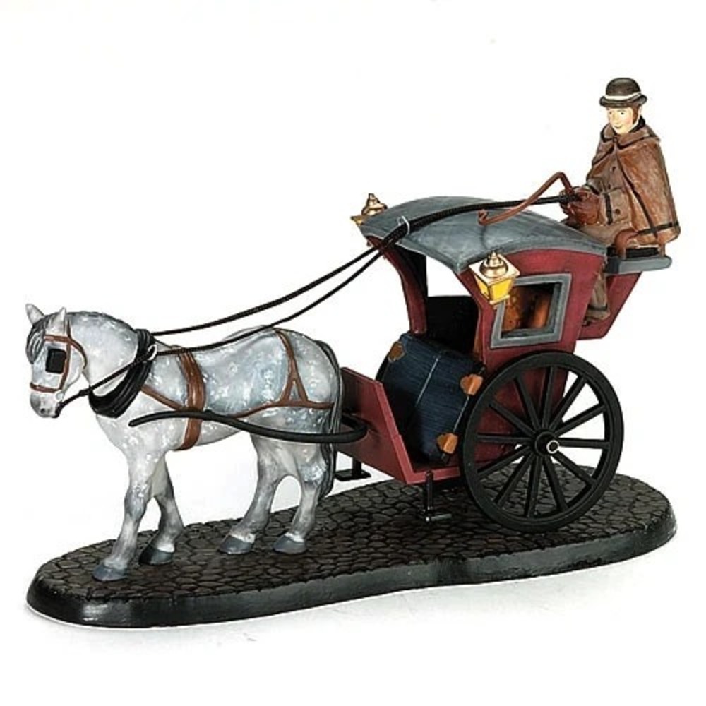 DEPT 56 HERITAGE COLLECTION DICKENS VILLAGE SHERLOCK HOLMES - THE HANSOM CAB